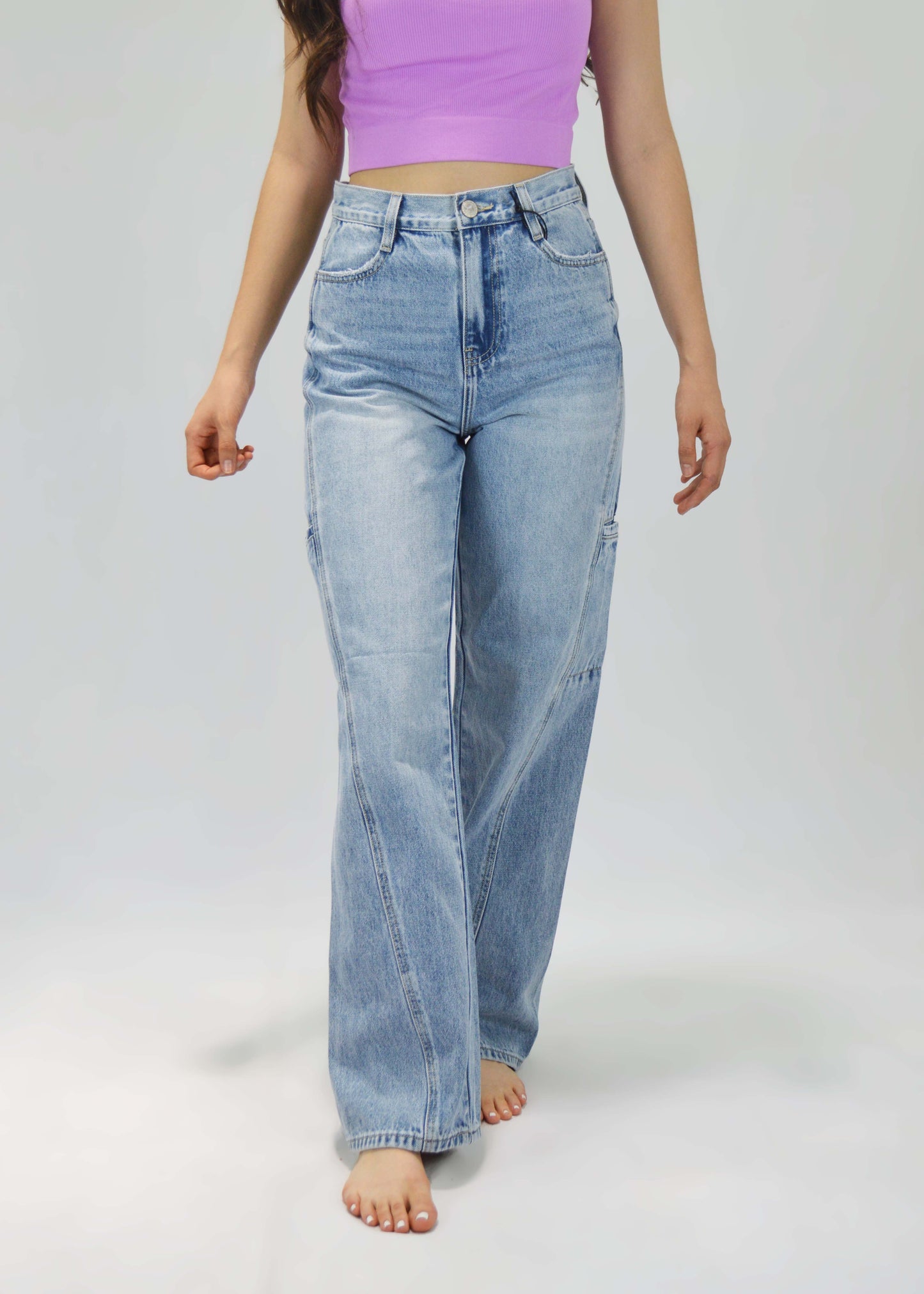 Pantalón Wide Leg Claro