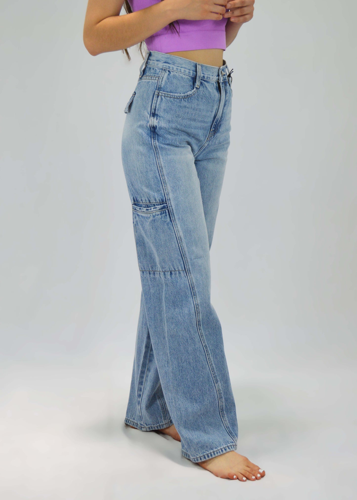 Pantalón Wide Leg Claro