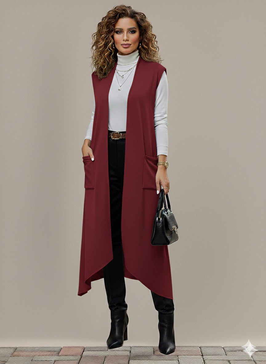 Chaleco de picos largo