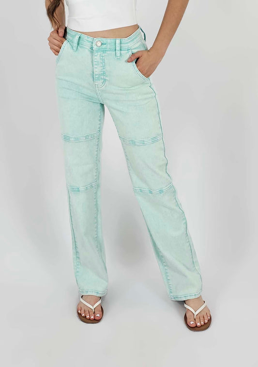 Pantalon BL6621 Menta Wide Leg