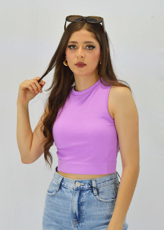 Blusa básica sin mangas