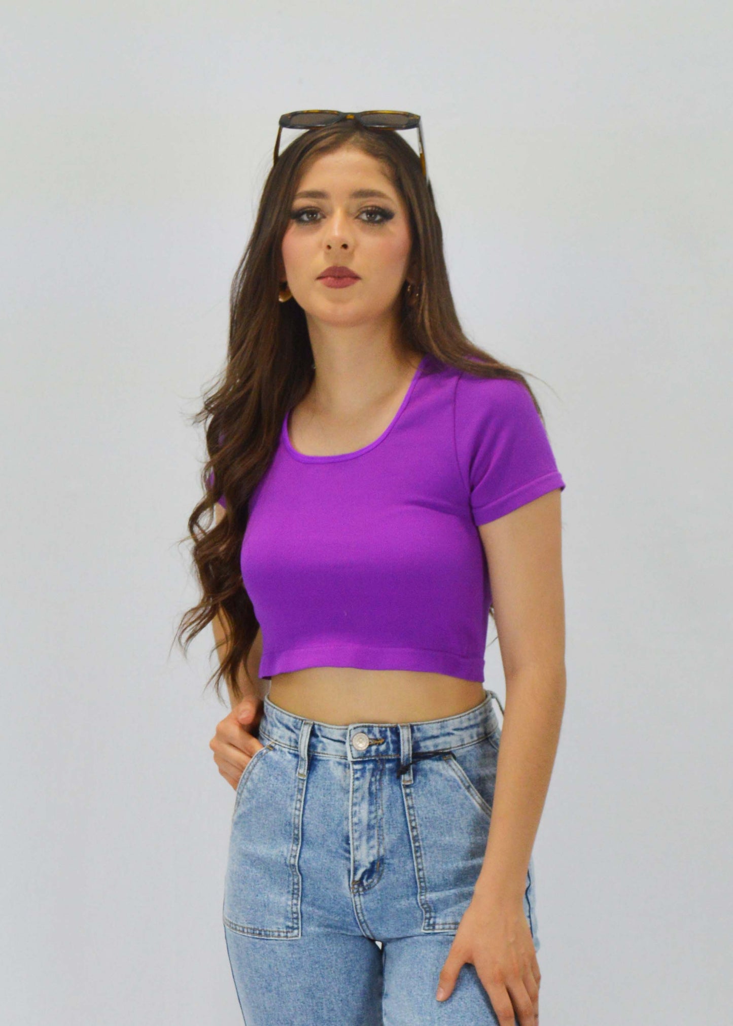 Blusa básica manga corta