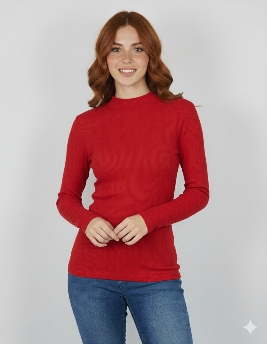 Blusa básica de tejido