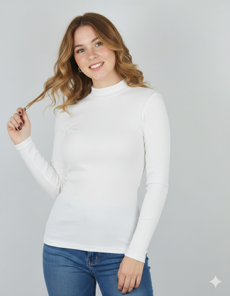 Blusa básica de tejido