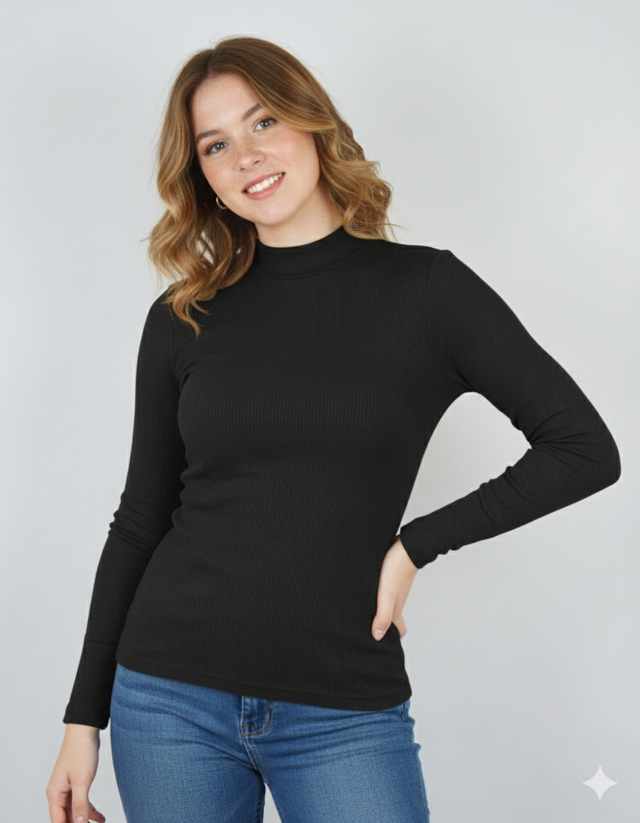 Blusa básica de tejido