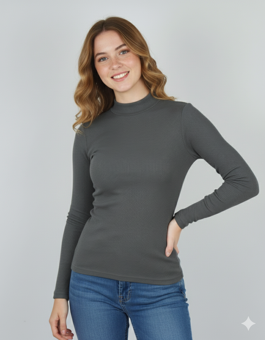 Blusa básica de tejido