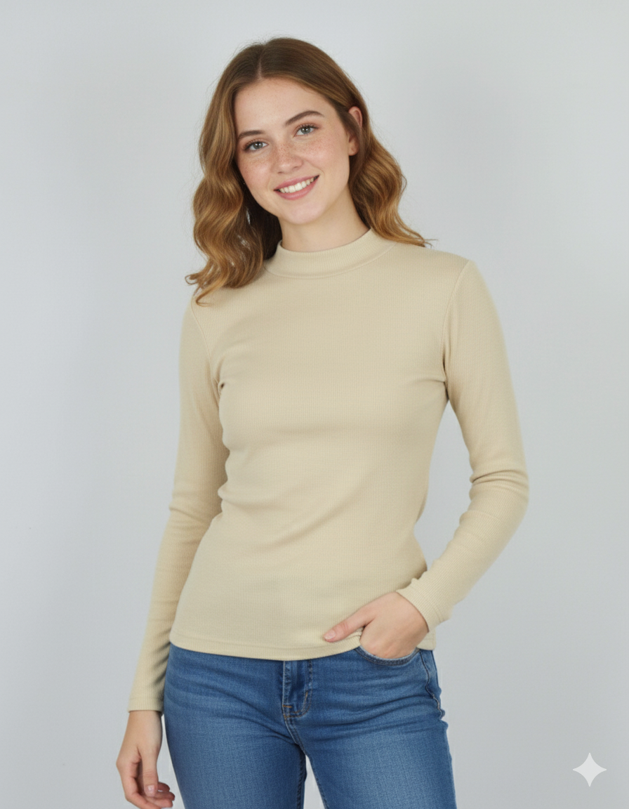 Blusa básica de tejido