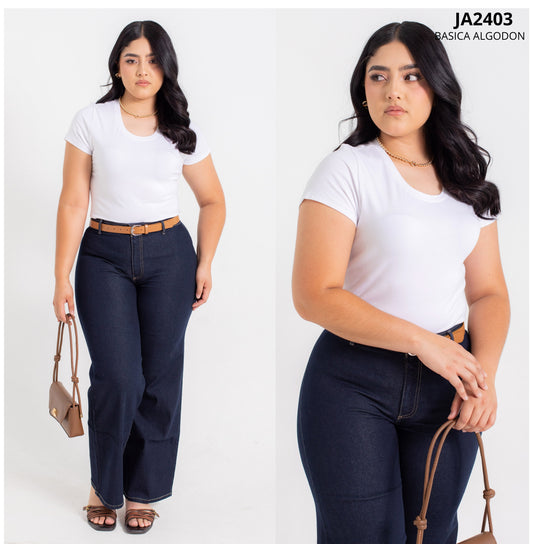 Blusa Basica Curvy De Algodon