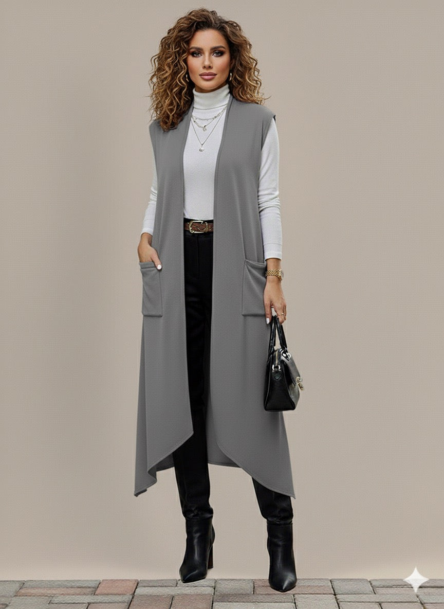 Chaleco de picos largo