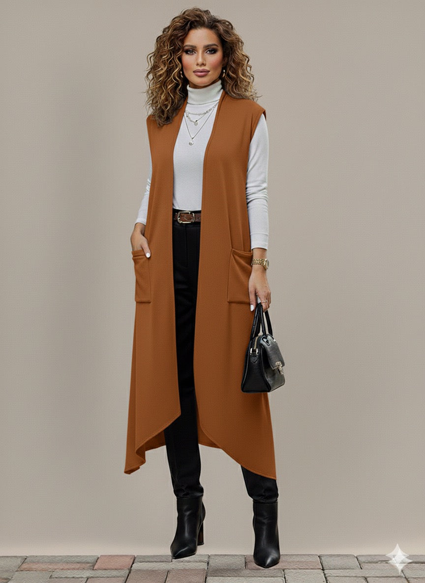 Chaleco de picos largo