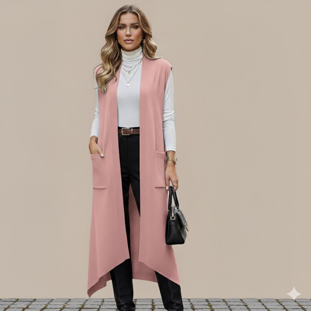 Chaleco de picos largo