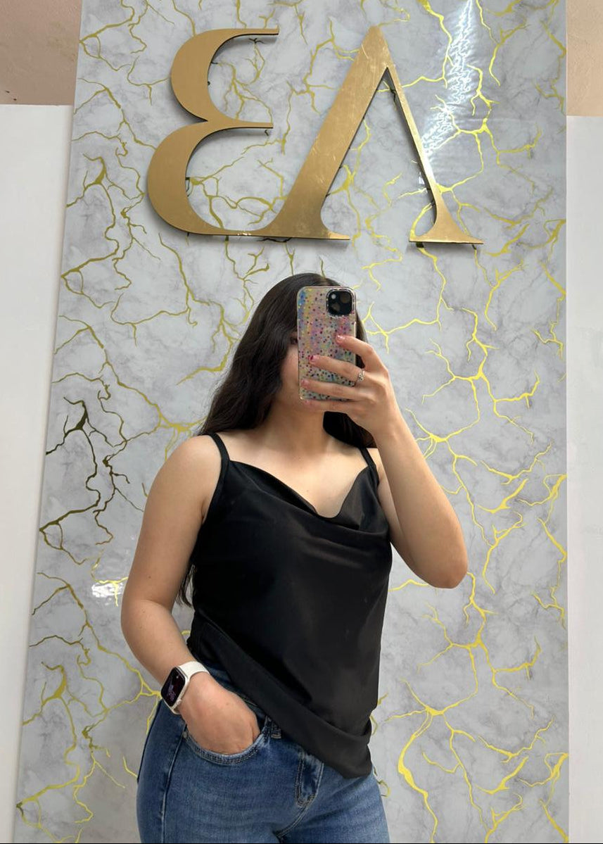 Blusa Basica Sin Mangas Holgada Tipo Satin