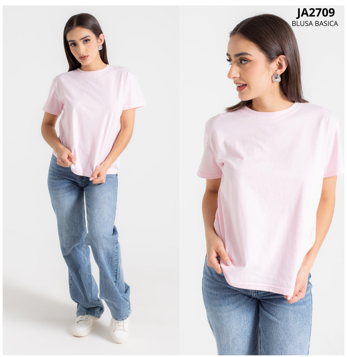 Playera Basica Overzise Lisa Manga Corta
