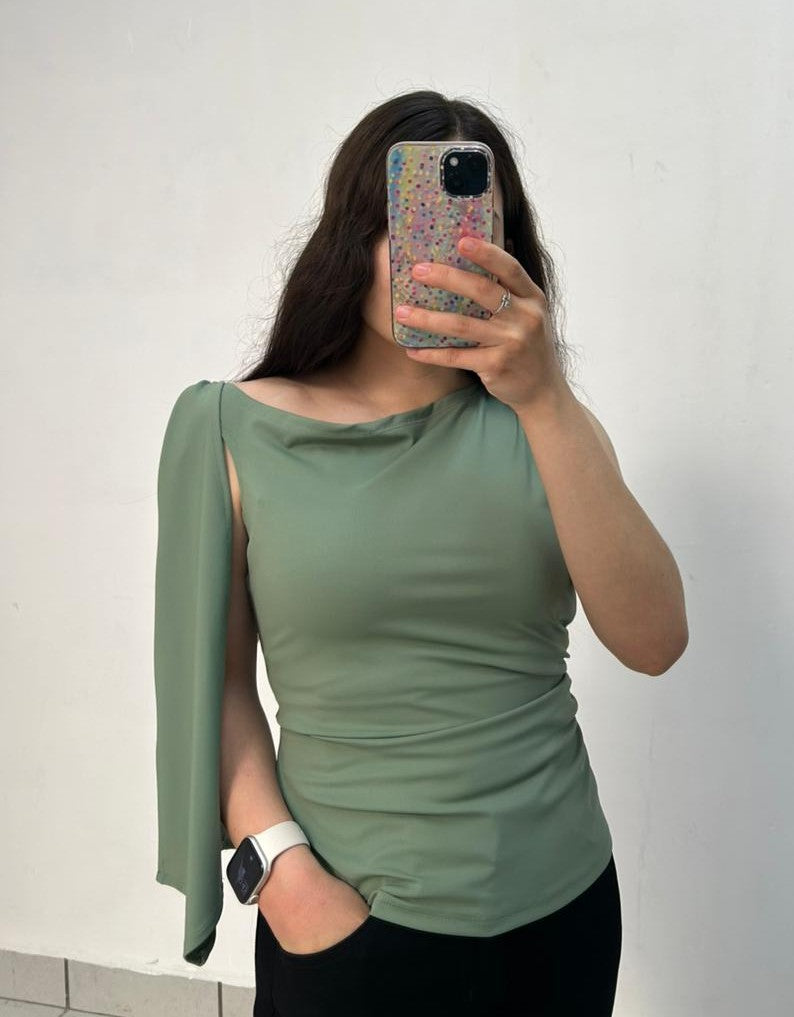 Blusa Premium Con Listones En Hombro