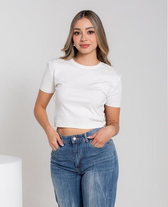 Blusa Premium Lisa Manga Corta de Algodon