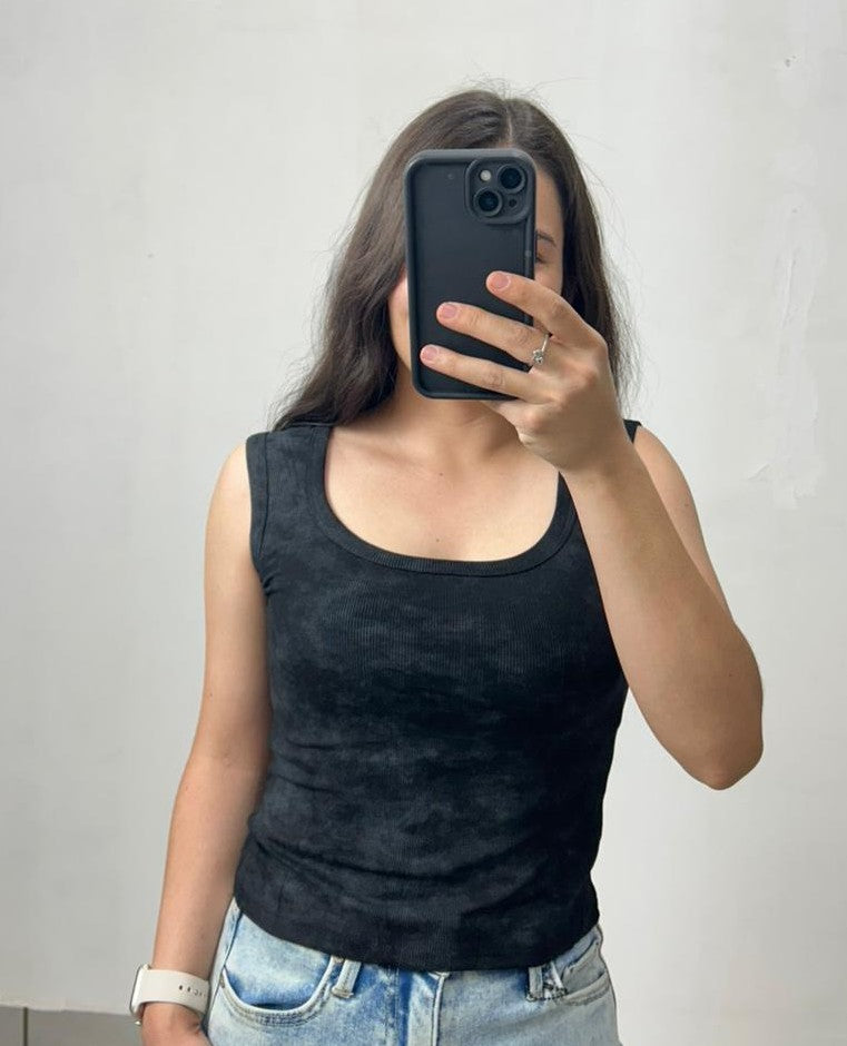Blusa Cuello Redondo Manchada