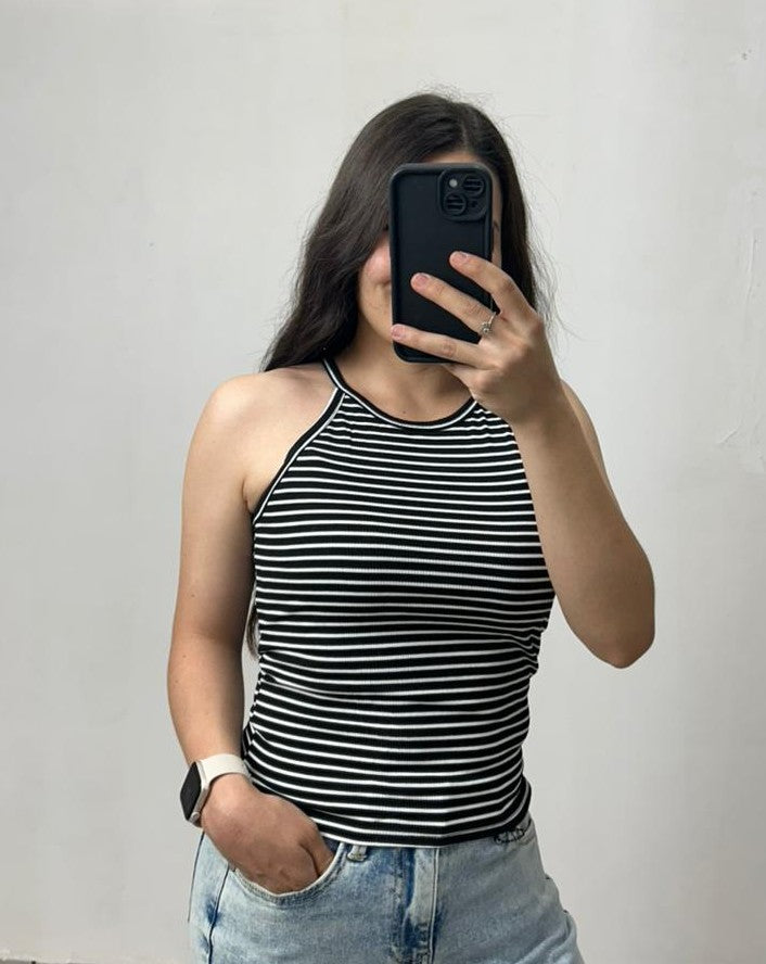 Playera De Tirantes Rayada