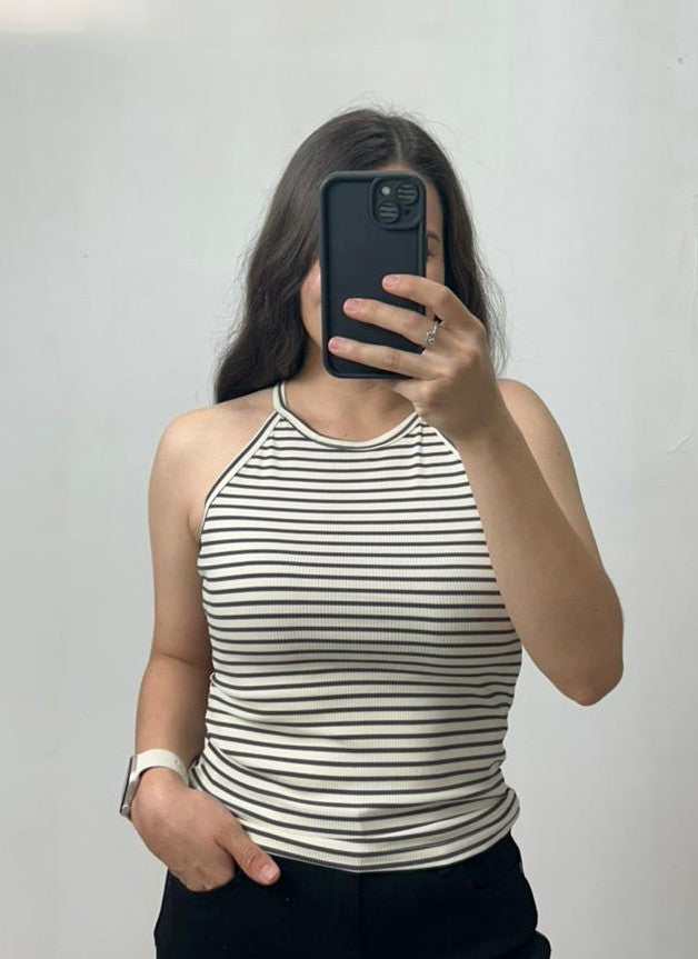 Playera De Tirantes Rayada