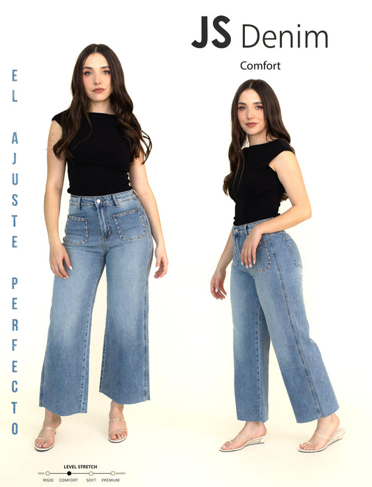 Pantalon JS Con Detalles En Cintura Y Bolsas