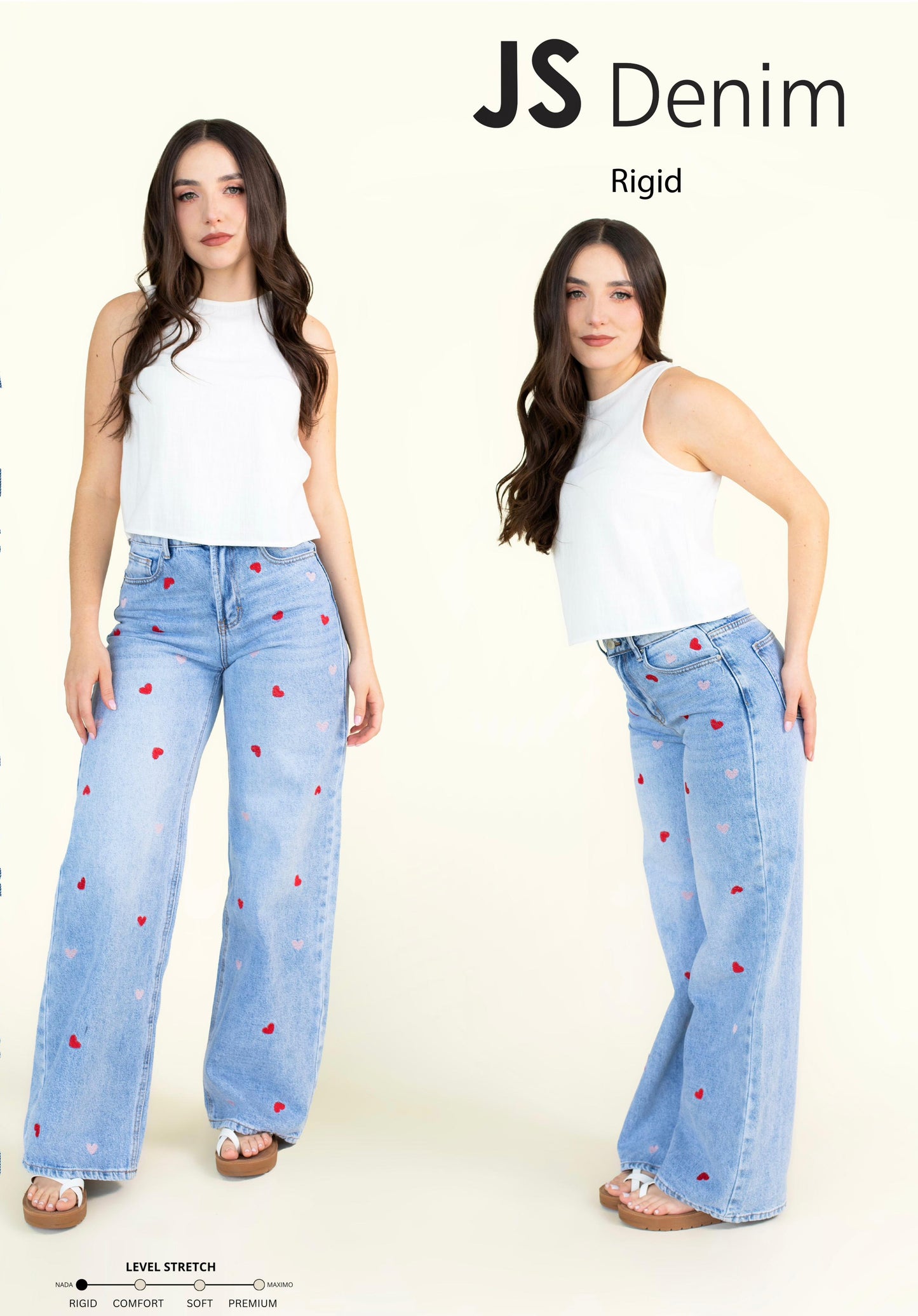 Pantalon J1471 Wide Leg Corazones