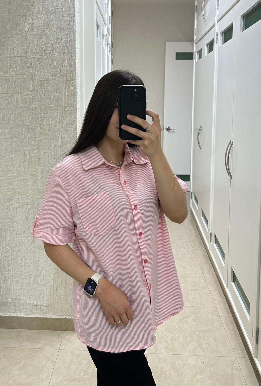 Camisa Rayada Oversize 💖✨