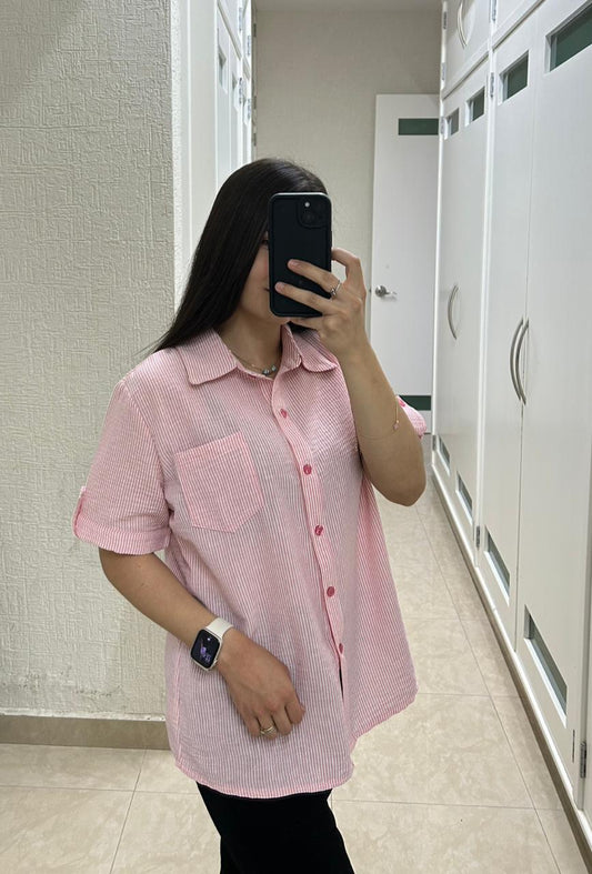 Camisa Rayada Oversize 💖✨