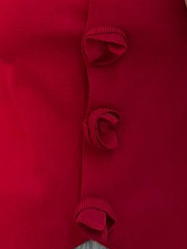 Chaleco Con Botones De Rosas En Tejido Fresco