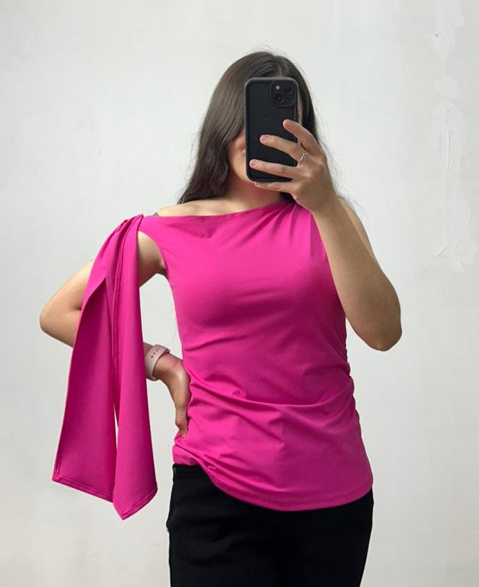 Blusa Premium Con Listones En Hombro