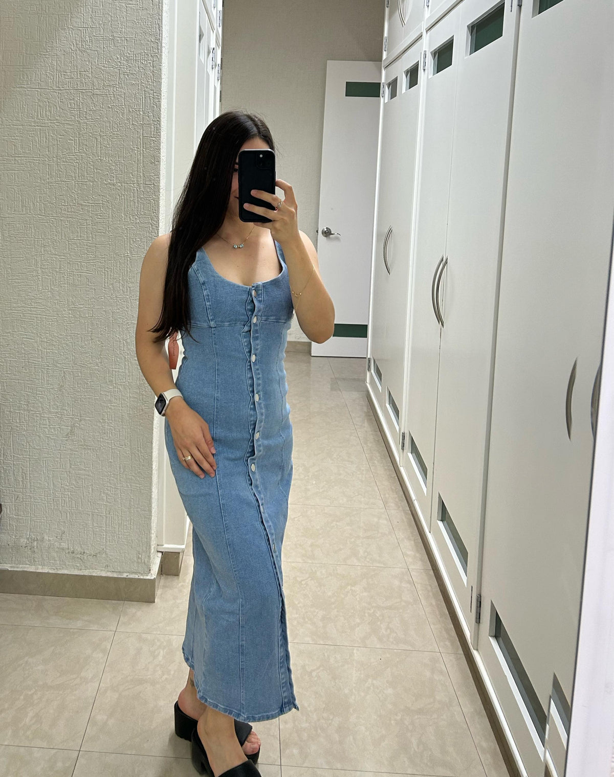 Vestido de Mezclilla Roba Miradas Con Botones
